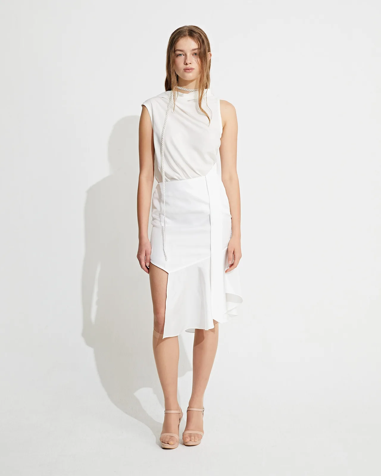 Asymmetric Ruffle Skirt