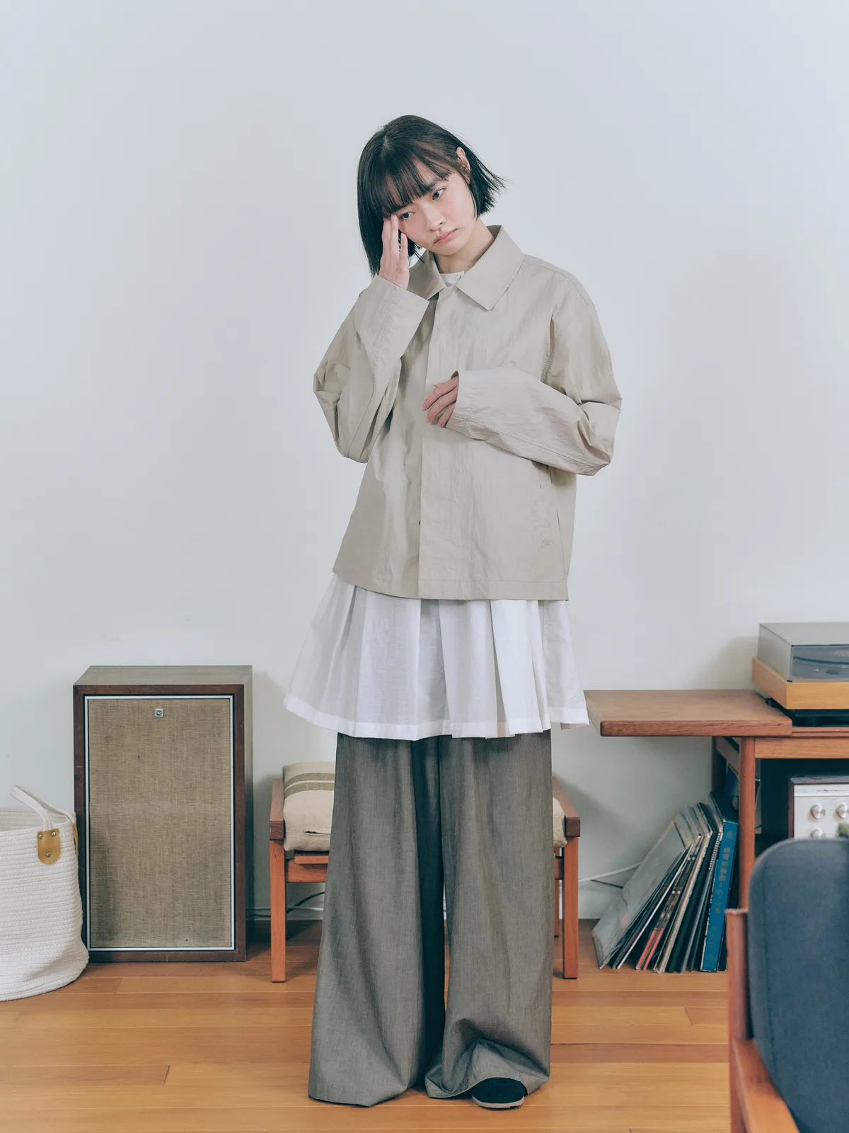 unisex essential nylon jacket
